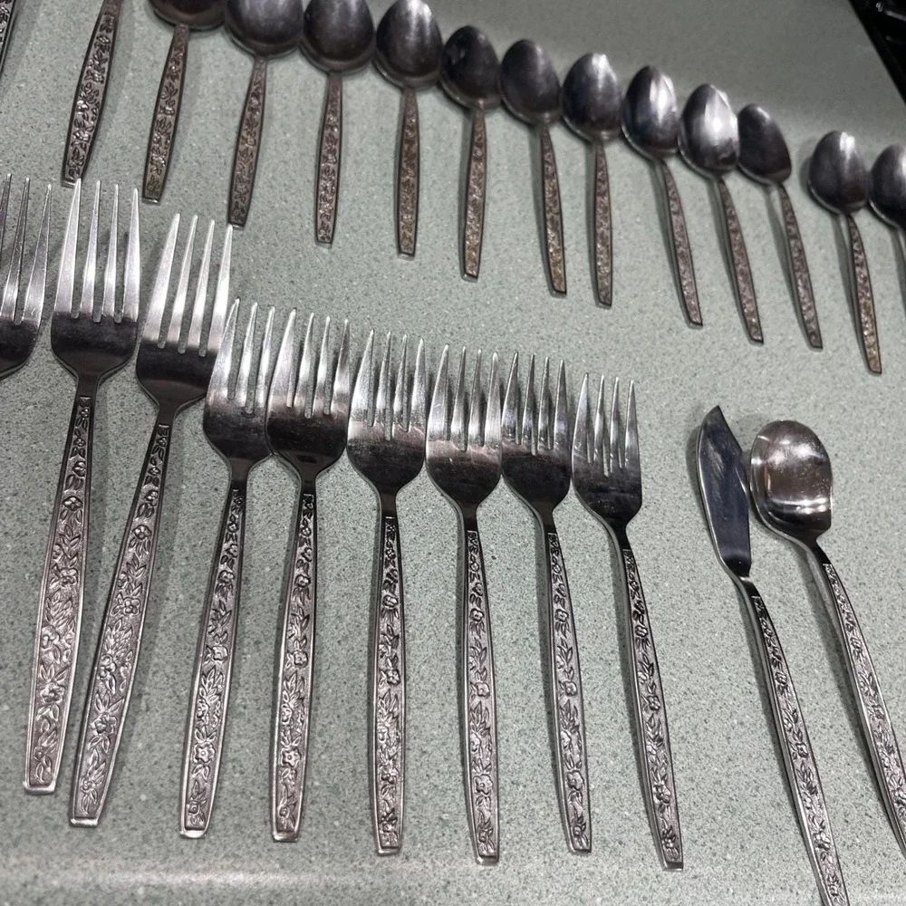 Hanford Forge Escondido Stainless Korea Flatware Silverware Lot Of 44 Vintage
